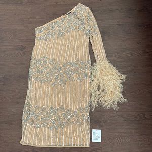 ASOS Curve One Sleeve Midi Dress, Size 14